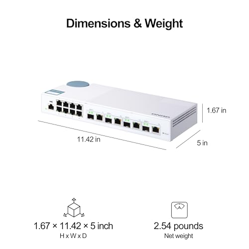 Image of QNAP QSW-M408-4C 10GbE Managed Switch, with 4-Port 10GbE SFP+ /RJ45 Combo and 8-Port Gigabit