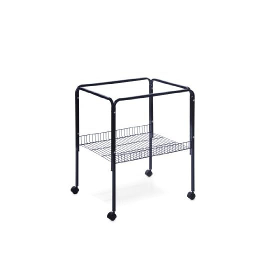 Prevue Pet Products Rolling Stand with Shelf, Black Small