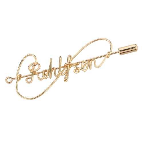 Handmade Brooches and Pins for Women Personalized - Custom Hat Pins - Initial Lapel Badge for Backpacks - Business Event Name Tags - Letter Bridesmaid Gifts