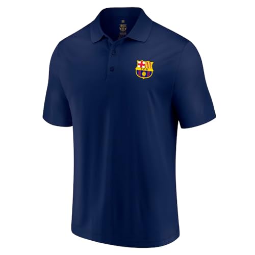 Icon Sports Officially Licensed FC Barcelona Woven Patch Polo Shirts | Large