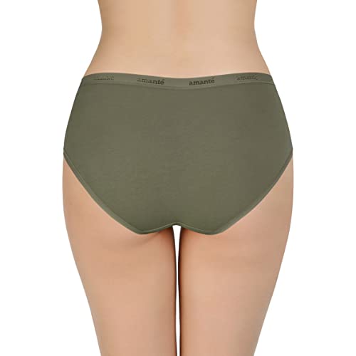 Image of Amante Solid Cotton Low Rise Hipster Panty Pack(Pack of 3)