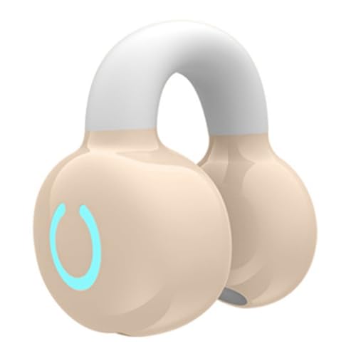Knadgbft Auriculares Bluetooth Deportivos de un Solo Paquete Tipo de Clip para la Oreja EstéReo No Intrauditivo Miniauriculares de Espera Ultralarga Color de Piel