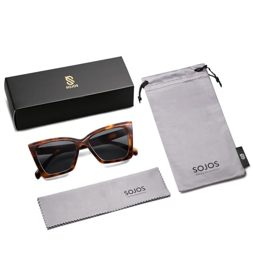 Image of SOJOS Trendy Oversized Cateye Sunglasses Womens UV400 Designer Shades Lentes De Sol Para Mujer SJ2347