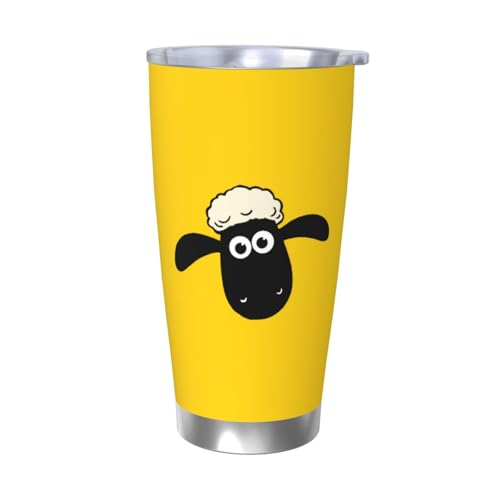 ひつじのショーン 水筒 真空断熱ケータイマグ 600ml ステンレスボトル 車用 直飲み 保温 保冷 フタ付きコーヒーカップ アウトドア 車のネイブに最適 スポーツタイプ ステンレスクールボトル 軽量 隔? 水筒 男の子 女の子