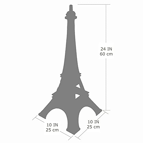 Allgala 24" Eiffel Tower Statue Decor Alloy Metal, Gold #TOP2