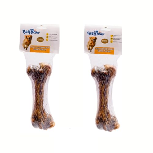 Beefbone Osso Natural Defumado para Cachorro, Suíno, 200g, 2 Unidades