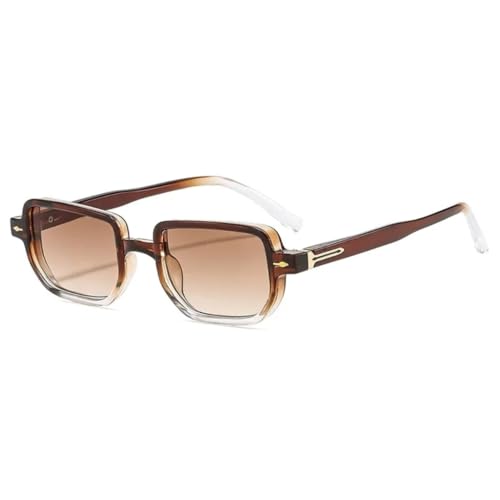 Lunettes de soleil carrées UV400 rétro à rivets pour homme et femme