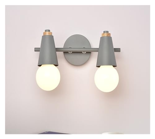 Lampe fer applique miroir simple multicolore à 3 têtes bleu et lentille LED moderne