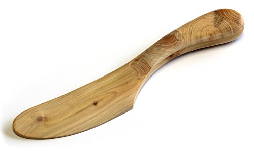 Nordic_art_store Buttermesser aus natürlichem, nordischem, unbehandeltem Wacholderholz handgefertigt 175mm