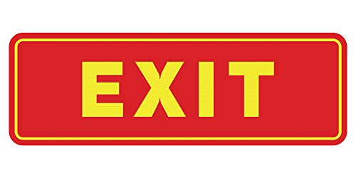 Image of All Quality Standard Wall or Door Outlet Plate | Durable Plastic and Easy Installation | Double-Sided Foam Adhesive Tape - Red /Yellow - Small (Pack of 5)