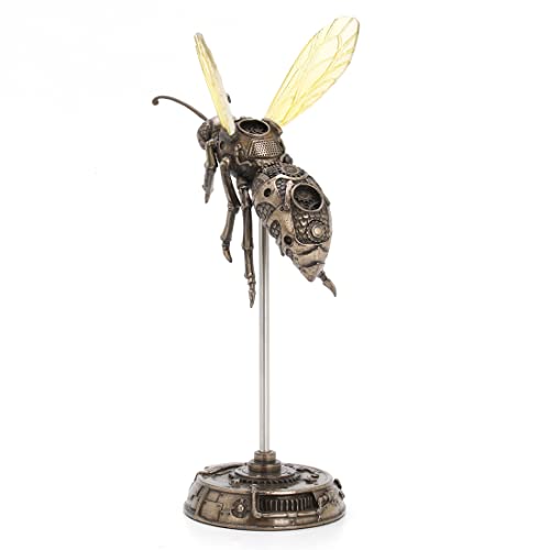 Estatua de abeja Steampunk en resina con acabado bronce miniatura 5