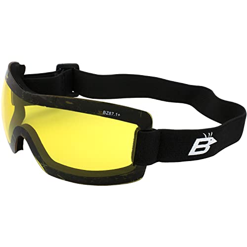 Birdz Wren Sport Skydiving Snowboarding Motorcycle Riding Goggles For Men Or Women (Yellow) #TOP24