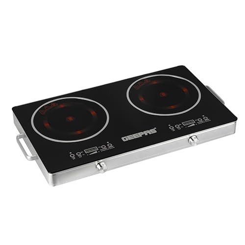 Geepas Double Burner Infrared Cooker, 99mins Timer, GIC6131 | LED...