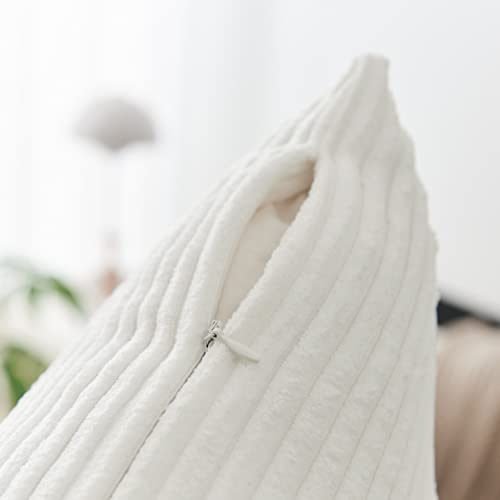 image for Home Brilliant White 16x16 Throw Pillow Covers Set of 2 Accent Decorat