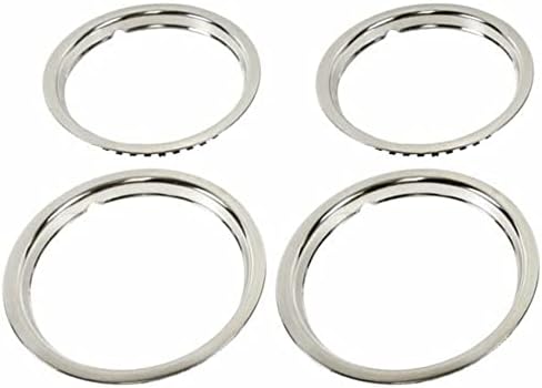 Swflugb 15" Stainless Steel 1-1/2" Deep Wheel Trim Ring Set Fits Wheels