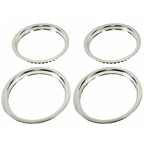 Swflugb 15" Stainless Steel 1-1/2" Deep Wheel Trim Ring Set Fits Wheels #TOP2