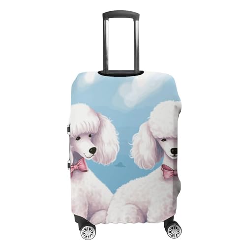 Poodles Dogs Printed Luggage Cover Protector, Fits 18-32 Inch Luggage4