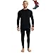 Produktbild Merino.tech 100% Merino Unterwäsche Herren Set - Leicht Thermounterwäsche Merinowolle, Langarm Shirt und Hose + Wandersocken aus Merinowolle (Medium, 165 LITE Black)