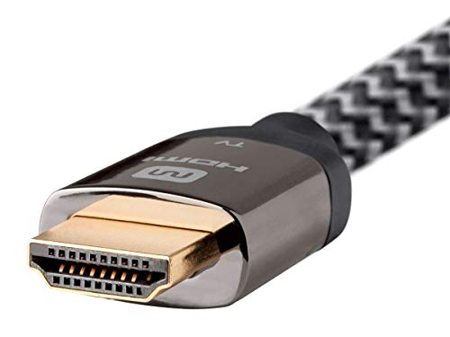 Monoprice Active High Speed HDMI Cable, 4K@60Hz, 18Gbps, HDR, 26AWG, YUV 4:4:4, HDCP 2.2, Braided Jacket, CL3, 25 Feet, Gray - Image 4