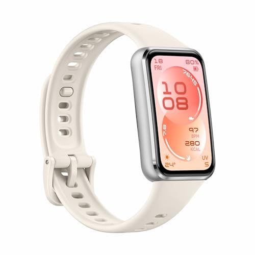 Image of Huawei Band 11 Health & Fitness Tracker, Enhanced Sleep Tracking, All-Day Health Monitoring, Ultra-Slim & Comfort Wear, Compatible with iOS & Android, Smart Watch, Metal (White)