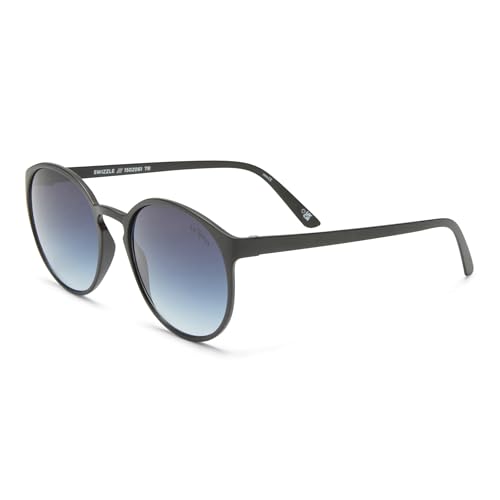 Le Specs Women's Classic, Modern Round Sunglasses, Smoke Grad/Matte Black, Einheitsgröße