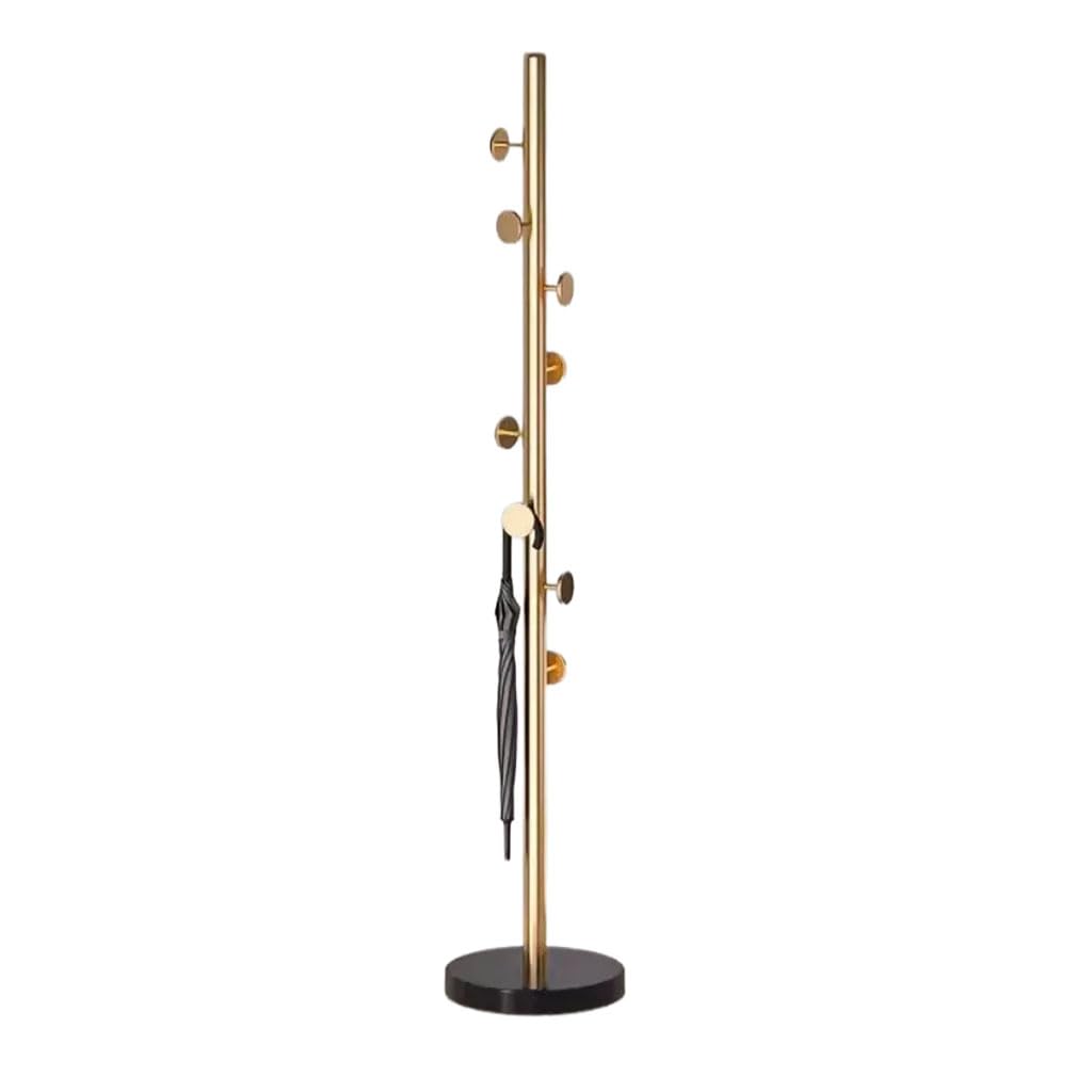 HRGKLMN Freestanding Coat Rack Tree Shaped Modern Coat Stand with Many Hooks, Minimalist Coat Hanger Stand for Apartment Office Hallway Bedroom,Gold A,Modell B