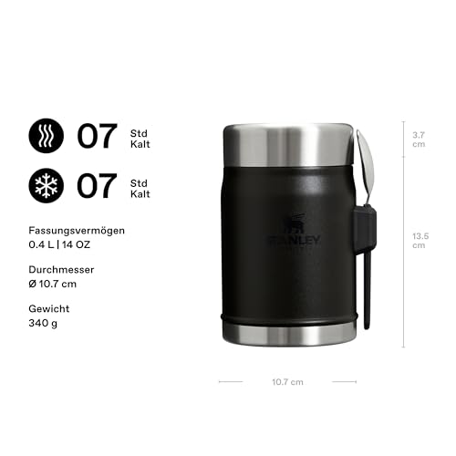 STANLEY 1913 Classic Legendary Food Jar mit Spork 400 ml - Black – Ansicht 2
