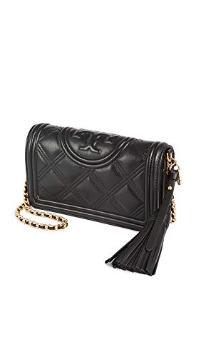 Tory Burch Women s Fleming Soft Wallet Crossbody Bag, Black, One Size