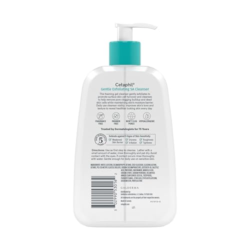 Cetaphil SA Gentle Exfoliating Face Wash, Salicylic Acid Cleanser, 8oz - image 8