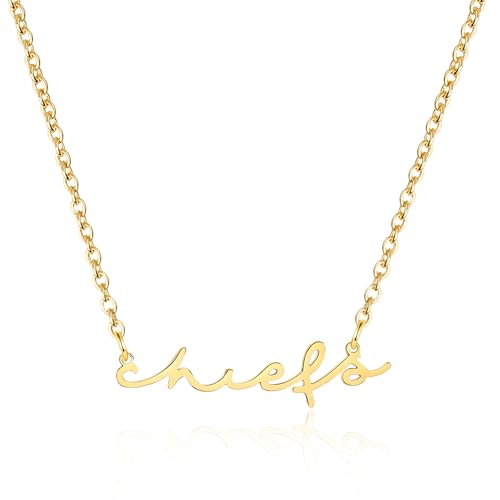 imani Necklace for Football Fans K&C Necklace Kansas City Inspired jewelry necklace (gold)