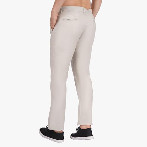 Image of Men's Regular Fit Linen Trousers | Slim Fit Lightweight Casual Pants | Stylish Dress Pants for Office or Travel | Premium Luxury Linen Trouser Pant with Breathable Comfort