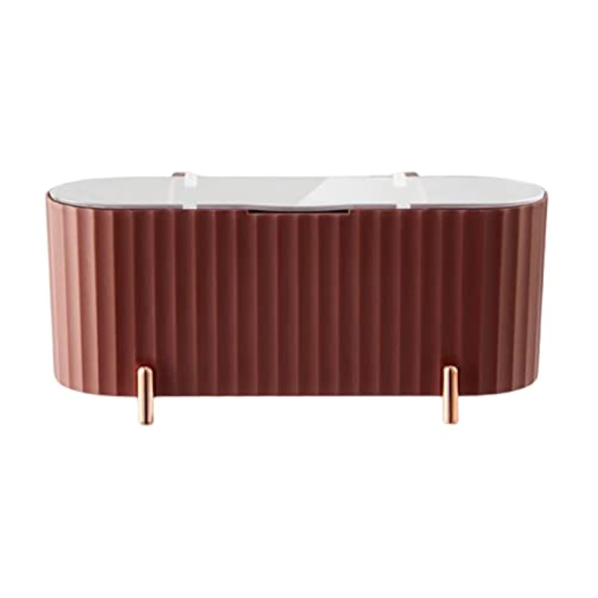 Stylish Makeup Pad Holder with Detachable Divider for Desk & Bathroom