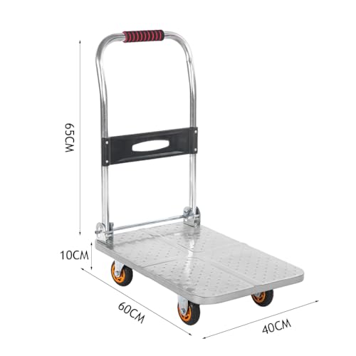 Heavy Du Carrello pieghevole con piattaforma di sollevamento pesante con ruote e maniglia per un facile trasporto Carrello Utili per traslochi shopping e uso magazzino