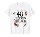 Photo Gallery 48 and blessed compleanno 48 anni regalo donna 48 compleanno maglietta Photo Gallery 48 and blessed compleanno 48 anni regalo donna 48 compleanno maglietta