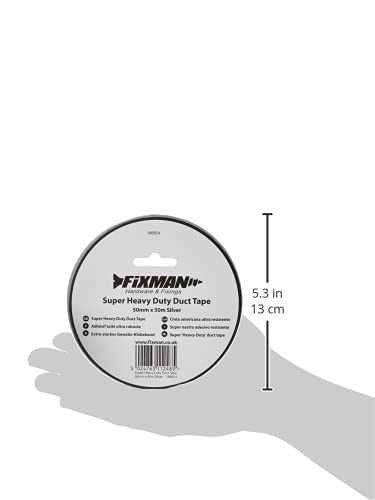 Image of Fixman 188824 Super Heavy Duty Silver Duct Tape 50mm x 50m
