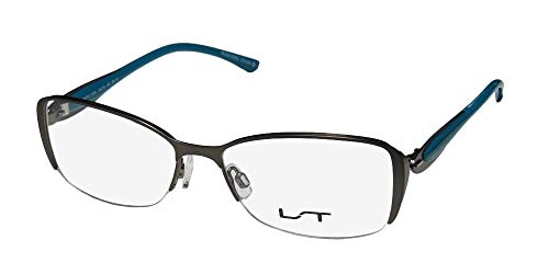 Lightec By Morel 7036l Womens Designer Half-rim Spring Hinges Stainless Steel Contemporary Eyeglasses/Eye Glasses (53-16-135, Gray/Blue) Lightec By Morel 7036l Womens Designer Half-rim Spring Hinges Stainless Steel Contemporary Eyeglasses/Eye Glasses (53-16-135, Gray/Blue)