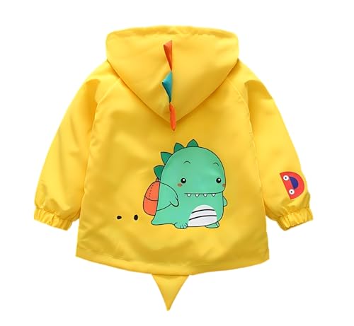 Vinmin Toddler Hooded Jacket Cartoon Zip Coat Little Girls Boys Jacket With Cartoon Monster Dinosaur Pattern Thin Fashion3