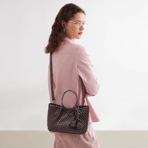 Image of Woven Tote Bag for Women, Hobo Bag for Work, Large Beach Travel Handbags and Purses, Retro Shoulder Bag, Shopping Bag