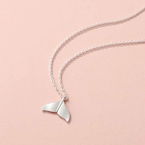 Boma Jewelry Sterling Silver Whale Tail Animal Pendant Necklace, 18 Inches2