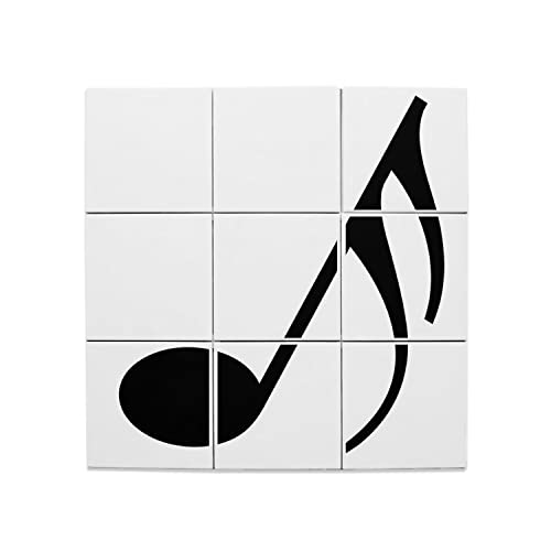 Carreaux céramique musique double croche lot de 9 plaques de 15,2 cm pour fresque murale