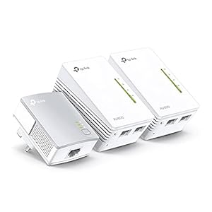 TP-Link TL-WPA4220 TKIT 2-Port Powerline Adapter WiFi Starter Kit, Range Extender, Broadband/WiFi Extender, WiFi Booster…