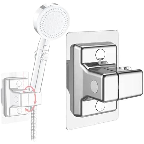 Shower Head Holder Wall Mounted Shower Bracket Self-Adhesive Handheld Bracket Shower Head Accessories for Bathroom Cover