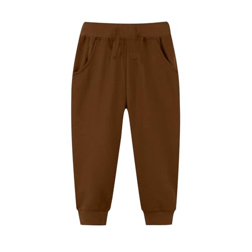 Kids Casual Joggers Boys Girls Baggy Elastic Waist Sweatpants Plain Workout Active Trousers School Uniform Sweat Pants