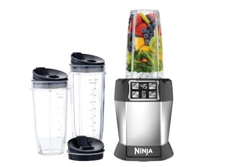 Ninja-BL481C-Nutri-Ninja-Auto-iQ-Blender-Silver Ninja BL481C Nutri-Ninja Auto-iQ Blender, Silver - Image 1