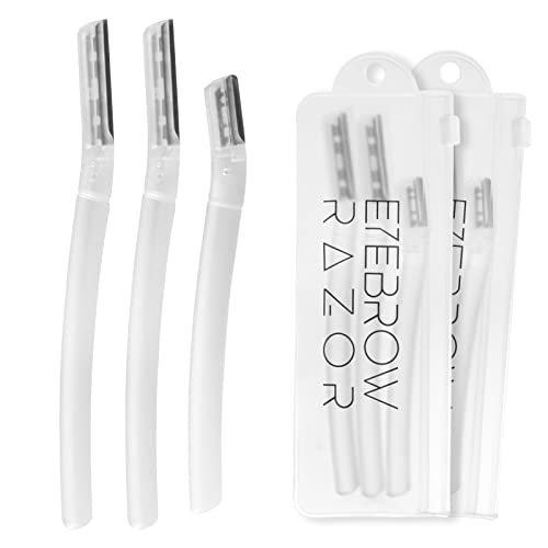 Unaone 6 Pcs Eyebrow Razor, Facial Razor for Women and Man, Multipurpose Hair Trimmer Shaver Grooming Eyebrow Face Razor and Eyebrow Shaper with Precision Cover