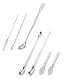 SCJJZ 7 Pcs Spatules Laboratoire, Cuillère Laboratoire en Acier Inoxydable Micro Spatule C...