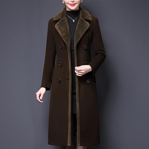 Aprsfn Women's Winter Wool Coats Double-breasted Notched Lapel Warm Jackets Midi Long Peacoat Long Sleeve Pea Coats2