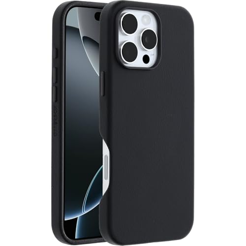 Image of OtterBox iPhone 16 Pro Max Symmetry Series Cactus Leather for MagSafe - Noir Ash Black