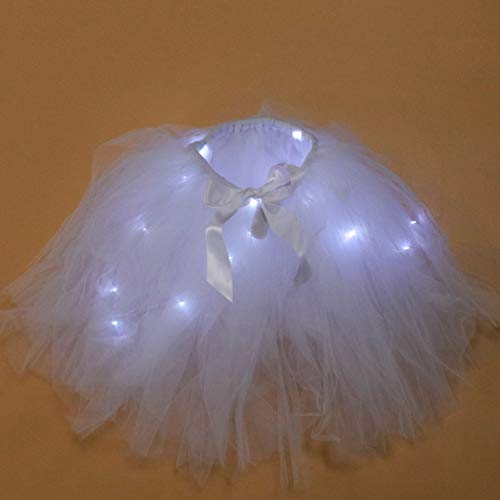 Saia tutu prática de festa portátil com tutu de LED Amosfun Girl para festas, festas, festas, menina