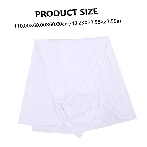 Nappe extensible blanche infroissable en polyester stretch pour banquet - 4